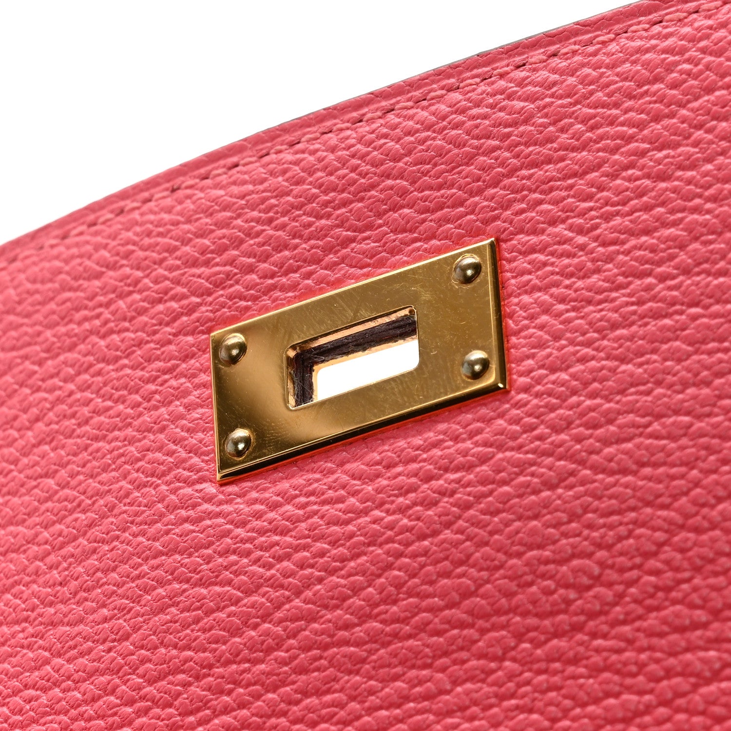 Hermes Chevre Mysore Kelly Longue Wallet Rose Lipstick 8 of 10