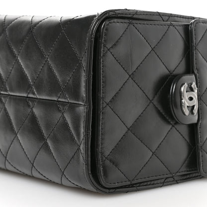 Chanel Shiny Crumpled Calfskin Quilted Small Chanel 25 Handbag Black 10 of 11