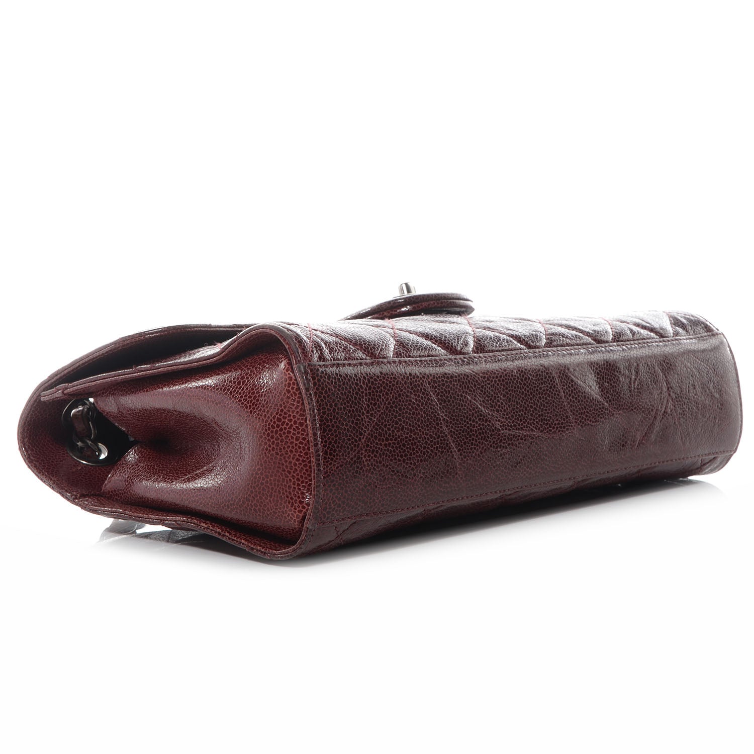 Chanel Crumpled Grained Calfskin Medium CC Crave Flap Bordeaux 4 of 9