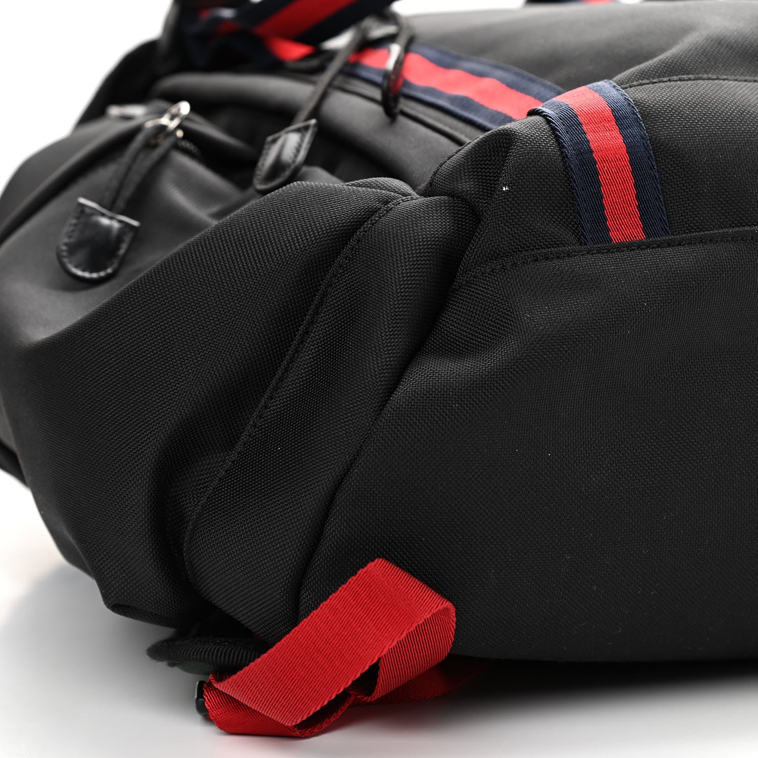 Gucci Techno Canvas Web Double Buckle Backpack Black 9 of 10