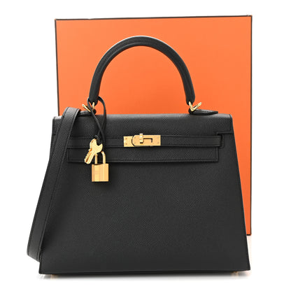 Hermes Epsom Kelly Sellier 25 Black 11 of 11