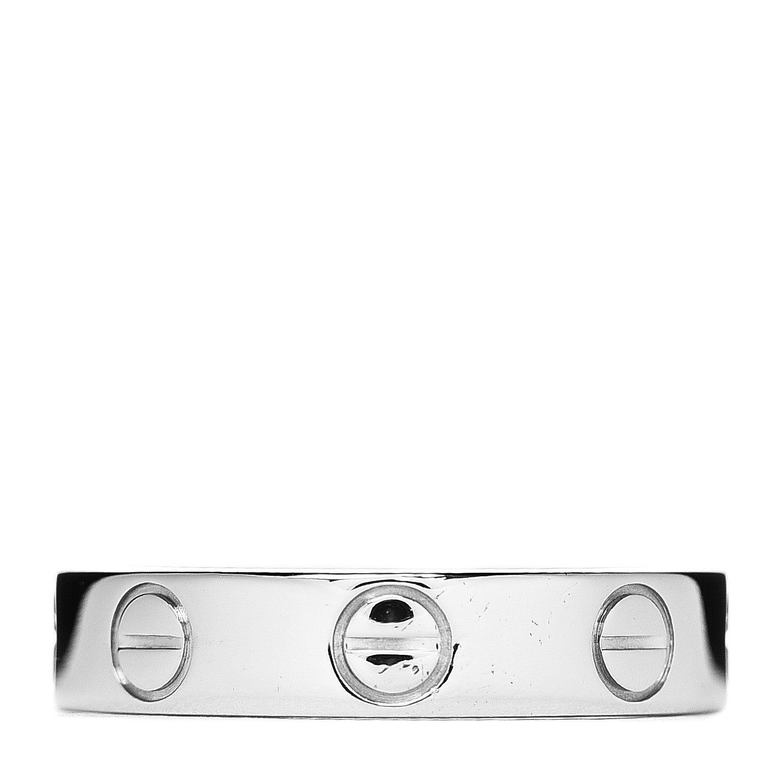 Cartier 18K White Gold 3.5mm LOVE Wedding Band Ring 45 3.25 1 of 3