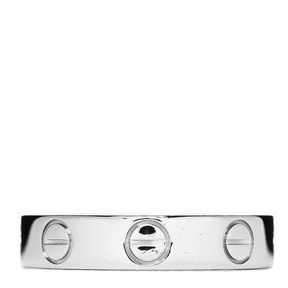 Cartier 18K White Gold 3.5mm LOVE Wedding Band Ring 45 3.25 1 of 3