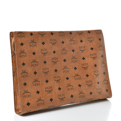 MCM Visetos Large Zip Pouch Cognac 3 of 8