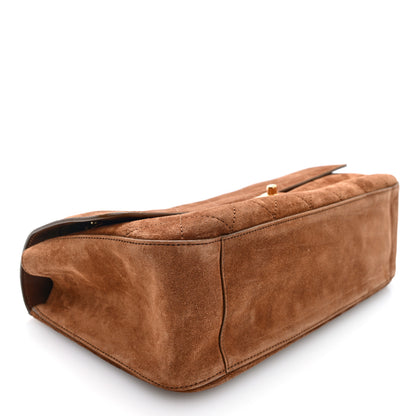 Chanel Suede Calfskin Small Souplissimo Maxi Flap Camel 3 of 9