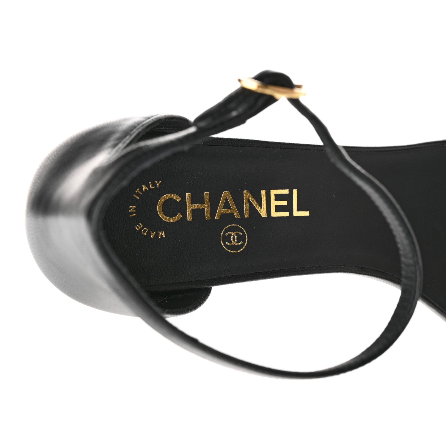 Chanel Lambskin CC Bow Sandals 41 Black 7 of 14