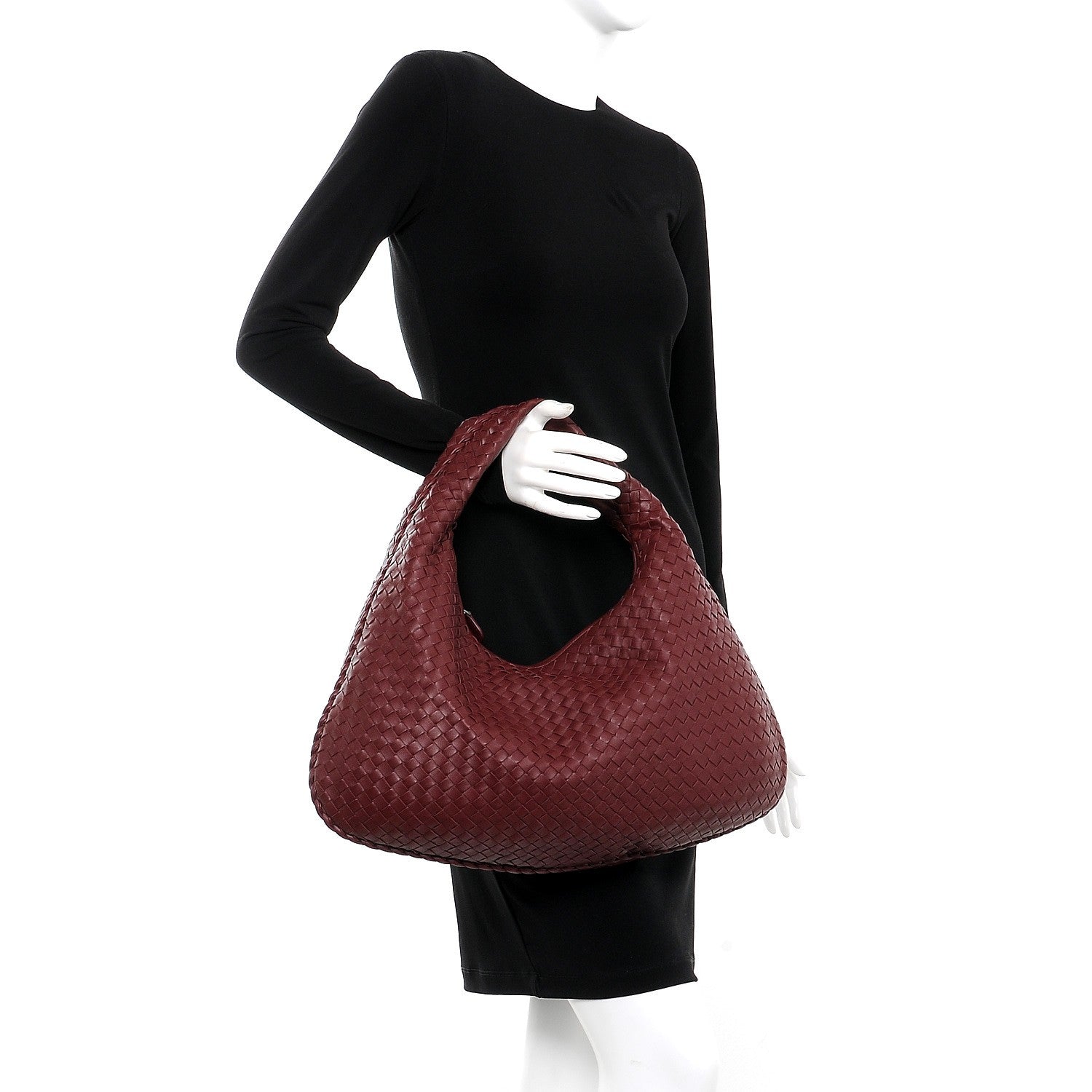 Bottega Veneta Nappa Intrecciato Large Veneta Hobo Barolo 2 of 8