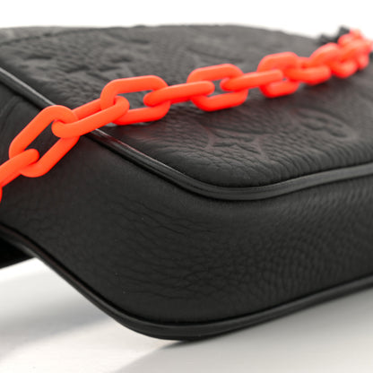 Louis Vuitton Taurillon Monogram Uniformes Solar Ray Soft Pochette Volga Belt Bag Black 9 of 10