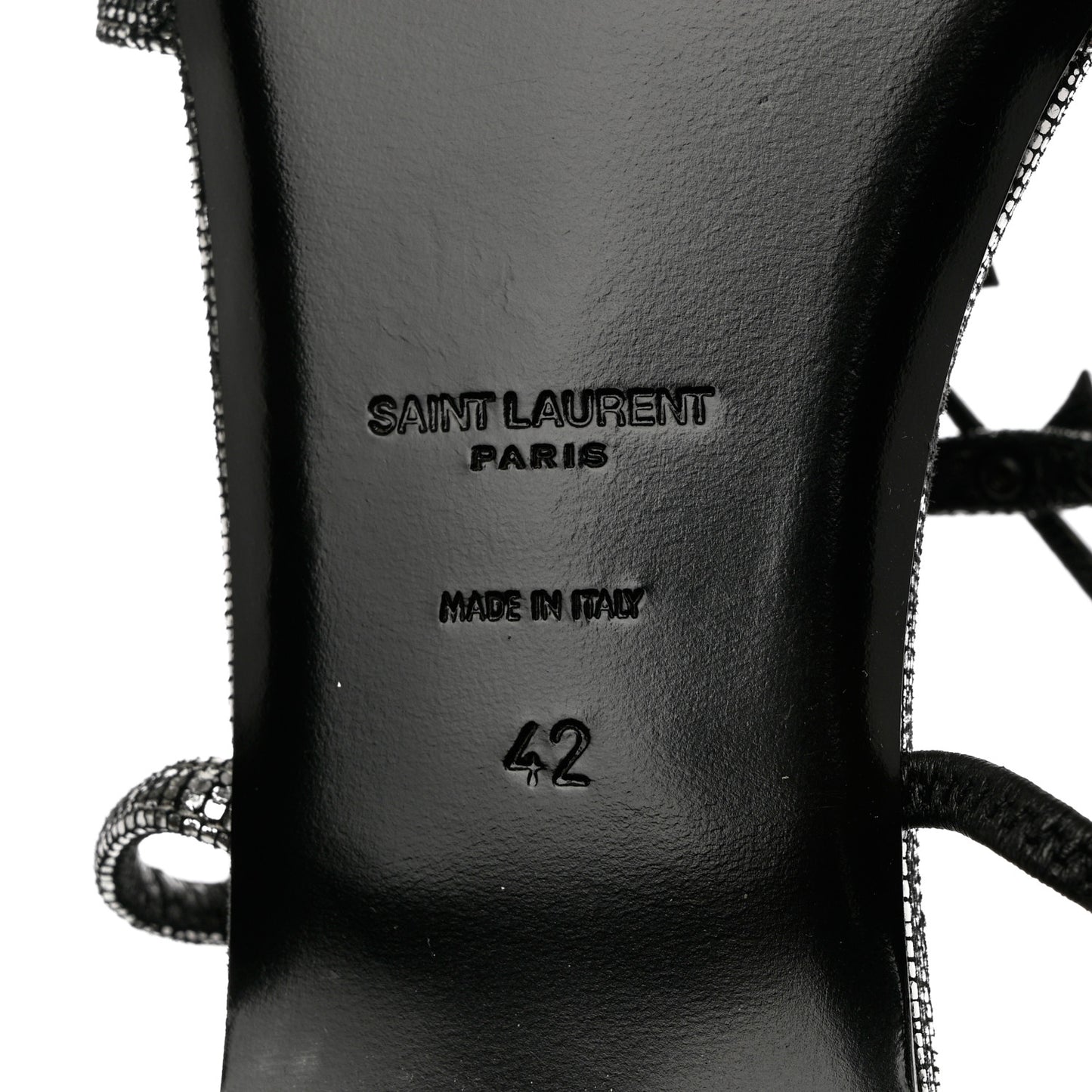 Calfskin Cassandra Monogram Sandals 42 Argento