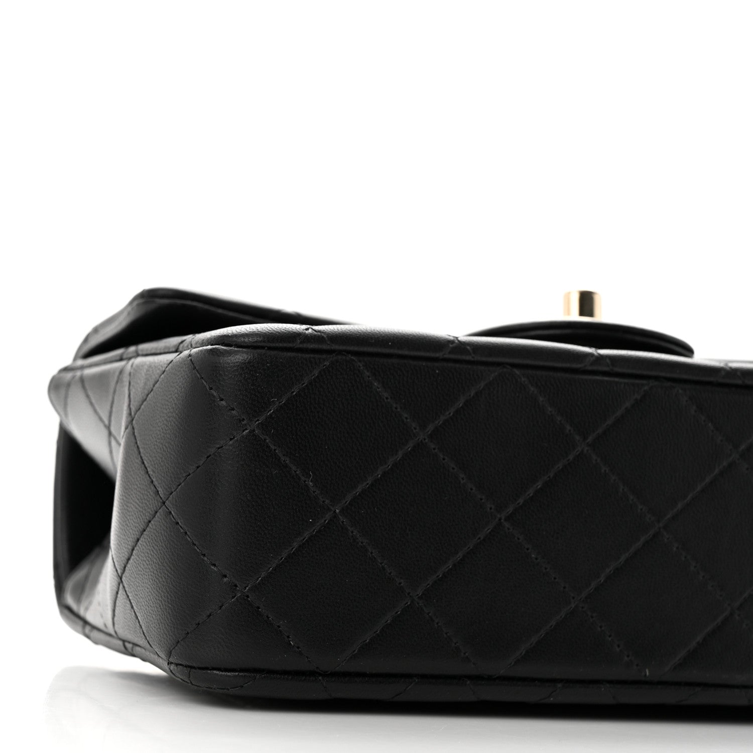 Chanel Lambskin Quilted Mini Top Handle Rectangular Flap Black 9 of 10