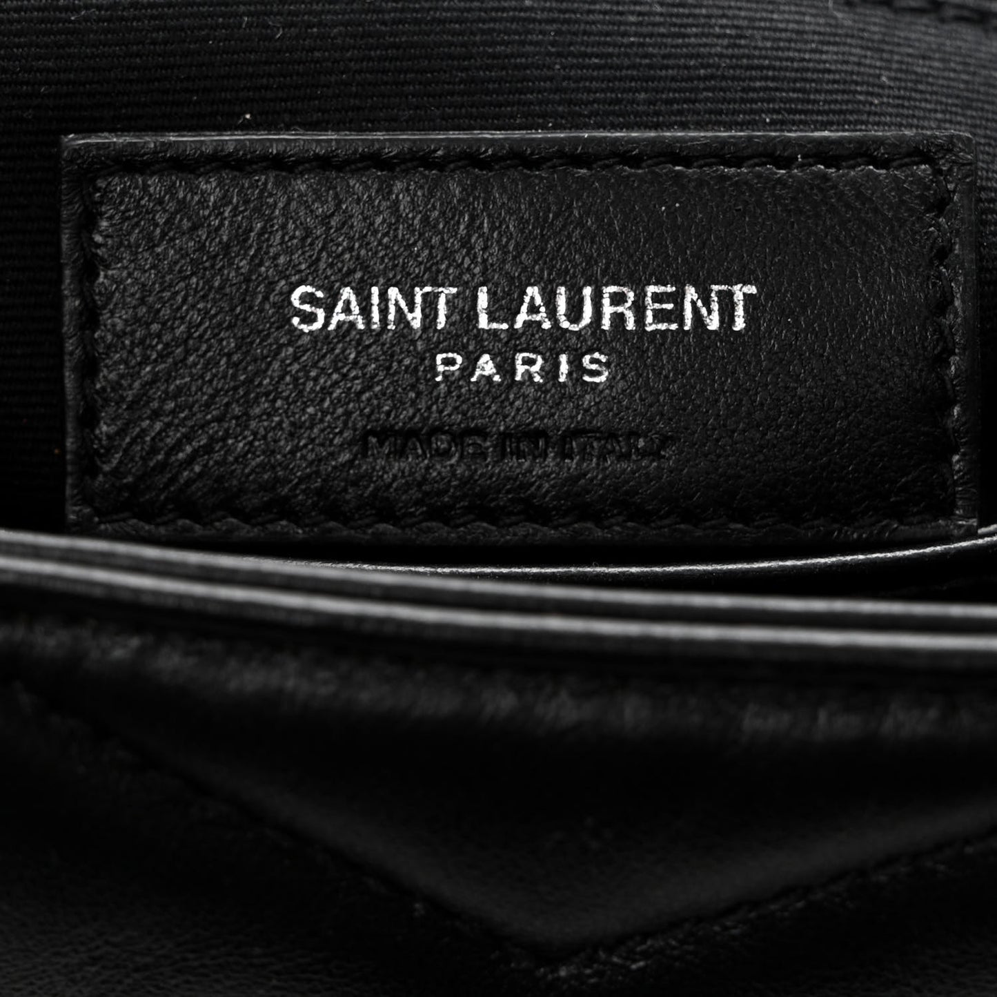 Calfskin Y Quilted Monogram Toy Loulou Crossbody Bag Black