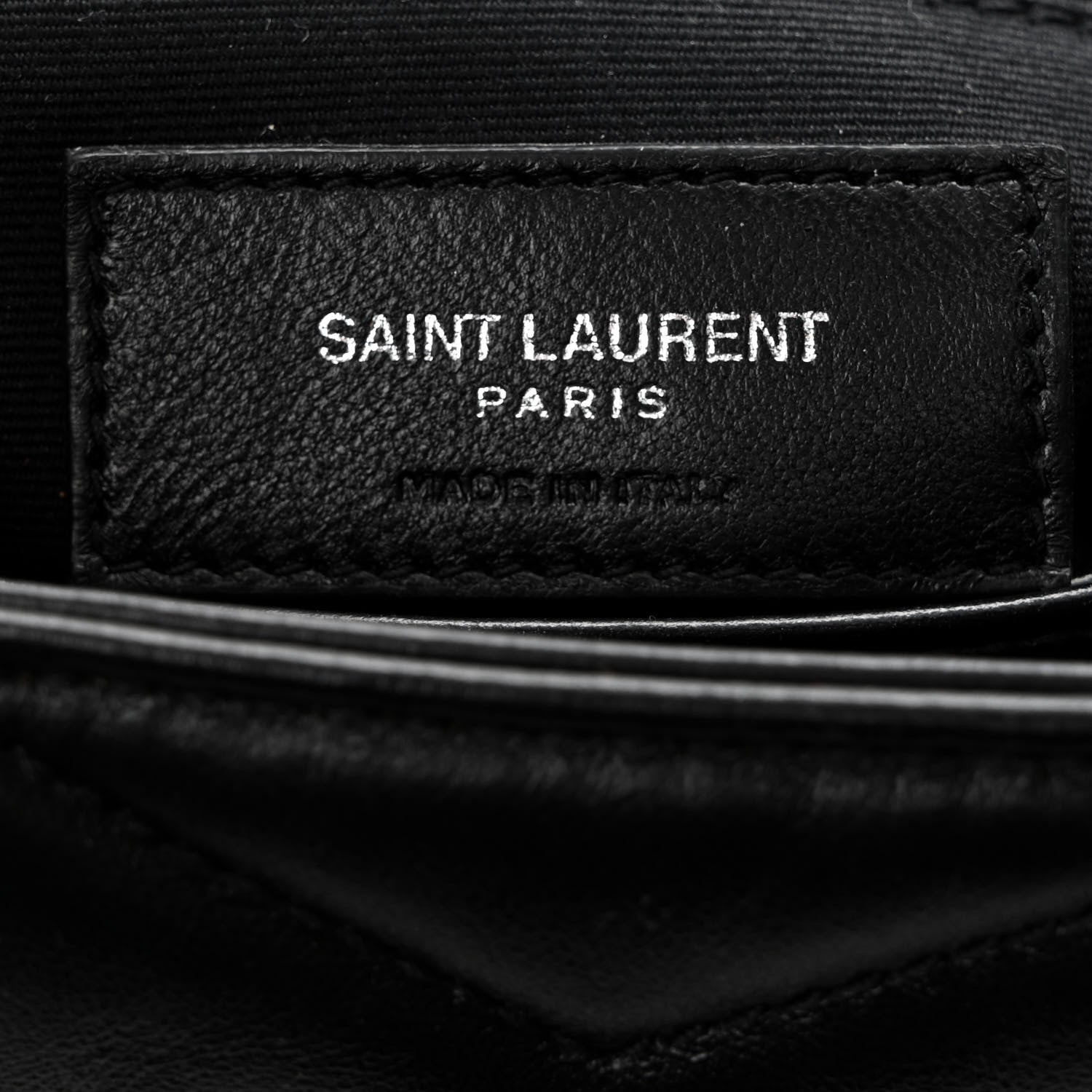 Saint Laurent Calfskin Y Quilted Monogram Toy Loulou Crossbody Bag Black 7 of 12
