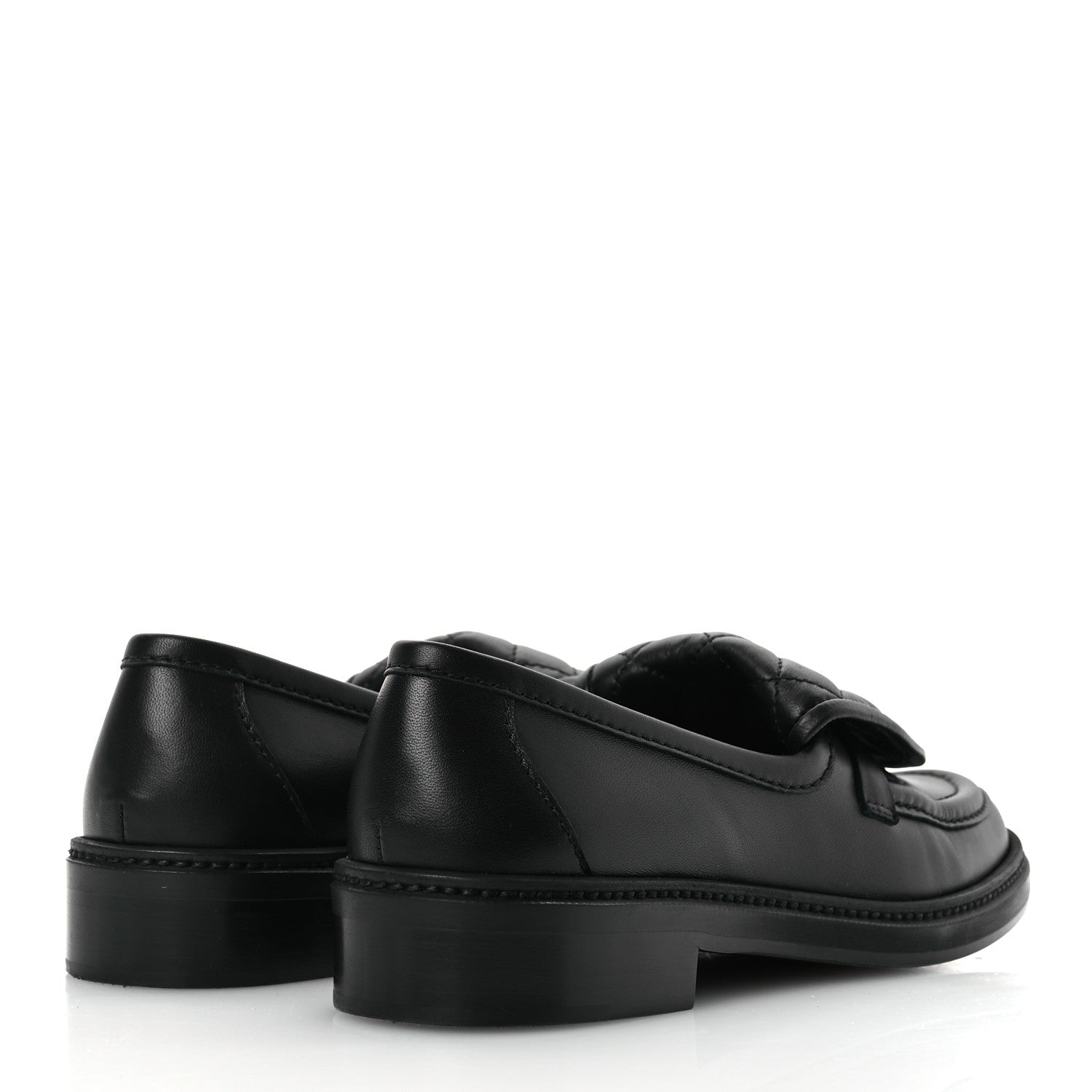 Chanel Lambskin Quilted CC Turnlock Loafers 37.5 Black 5 of 12