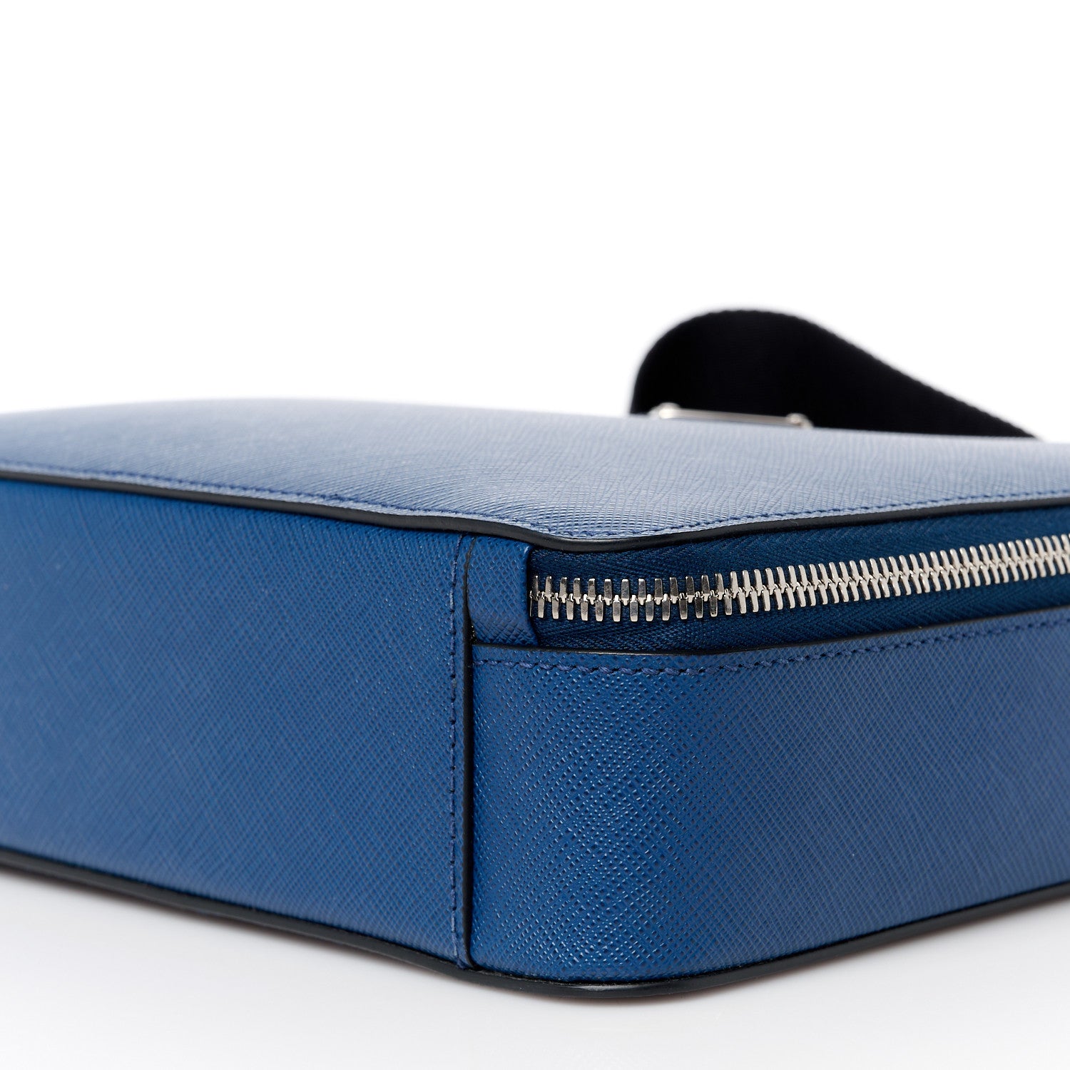 Prada Saffiano Travel Medium Brique Crossbody Bag Bluette 10 of 10