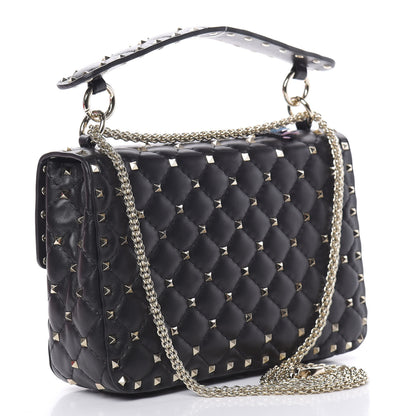 Valentino Garavani Nappa Butterfly Medium Rockstud Spike Shoulder Bag Black 3 of 12