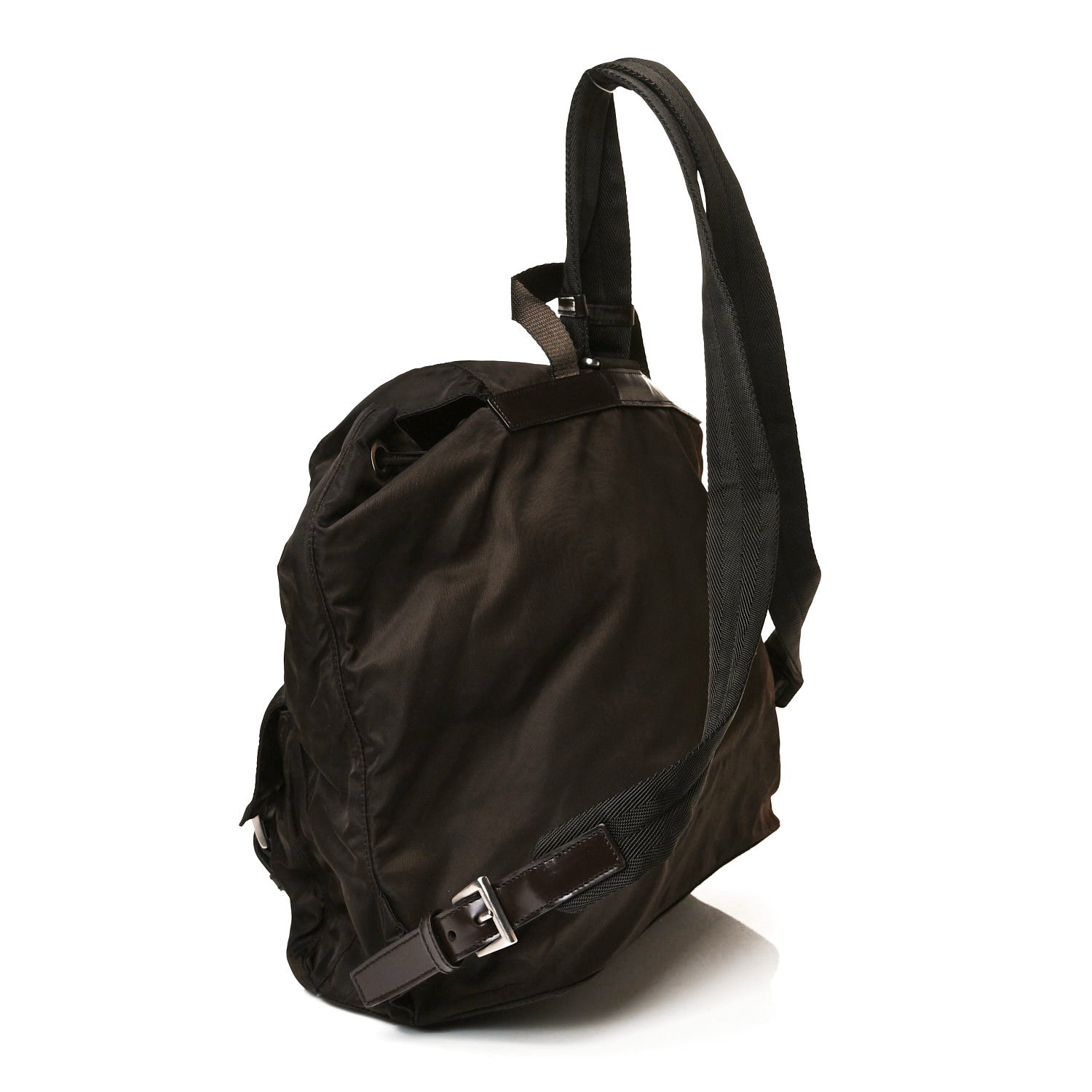 Prada Nylon Vela Medium Backpack Dark Brown 2 of 15