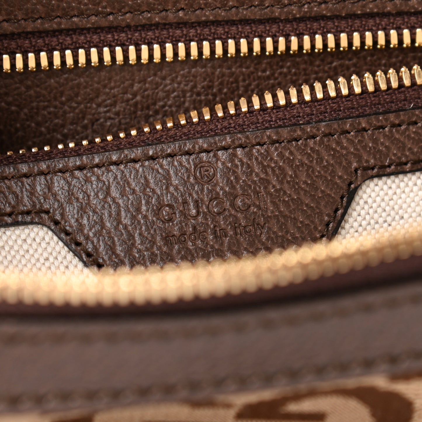 Monogram Jumbo GG Textured Dollar Calfskin Web Messenger Shoulder Bag Camel Ebony New Acero