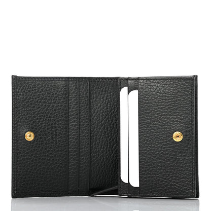 Gucci Pebbled Calfskin GG Marmont Card Case Black 4 of 4