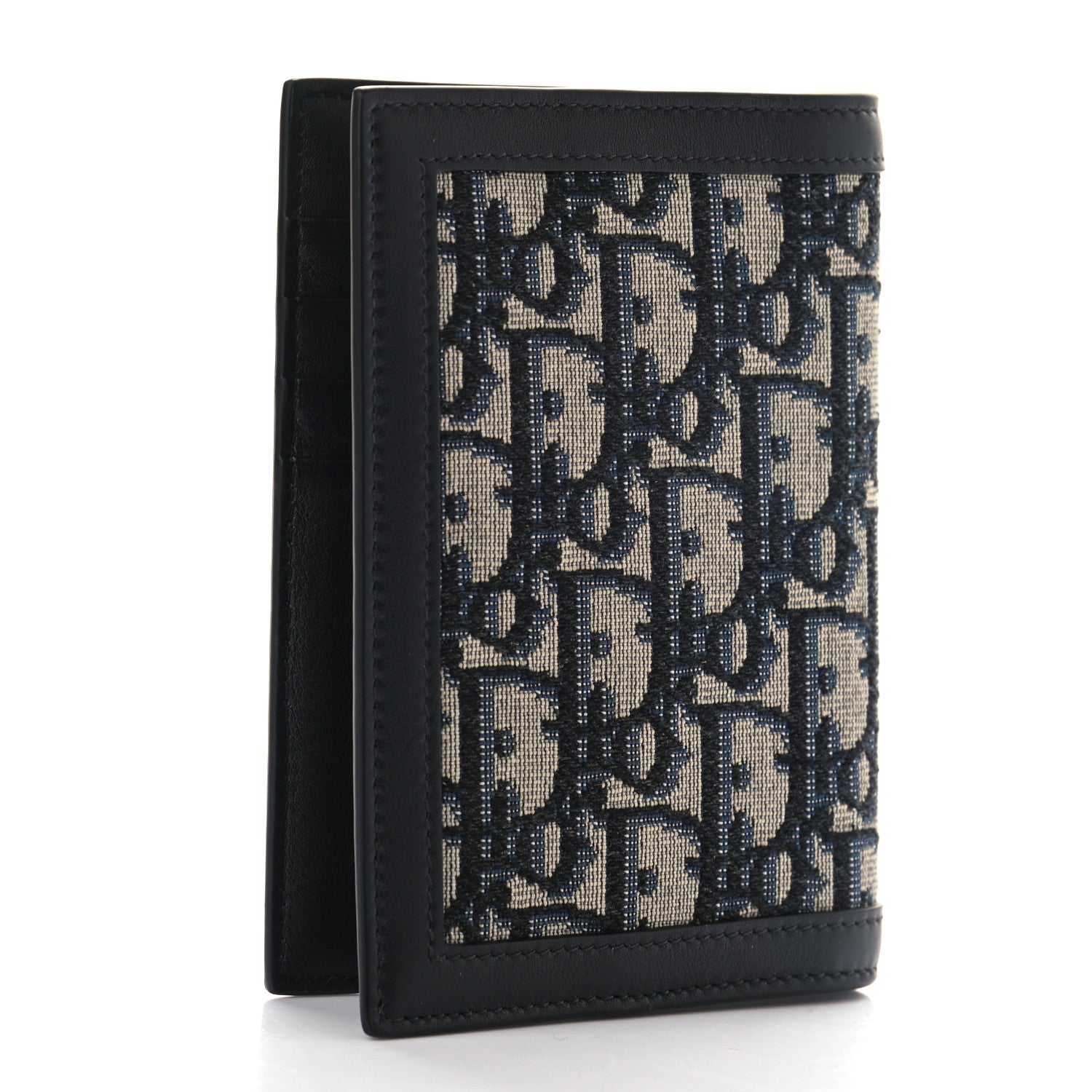 Christian Dior Calfskin Oblique Passport Holder Blue 3 of 7