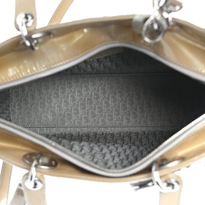 Christian Dior Patent Cannage Large Lady Dior Beige 4 of 9