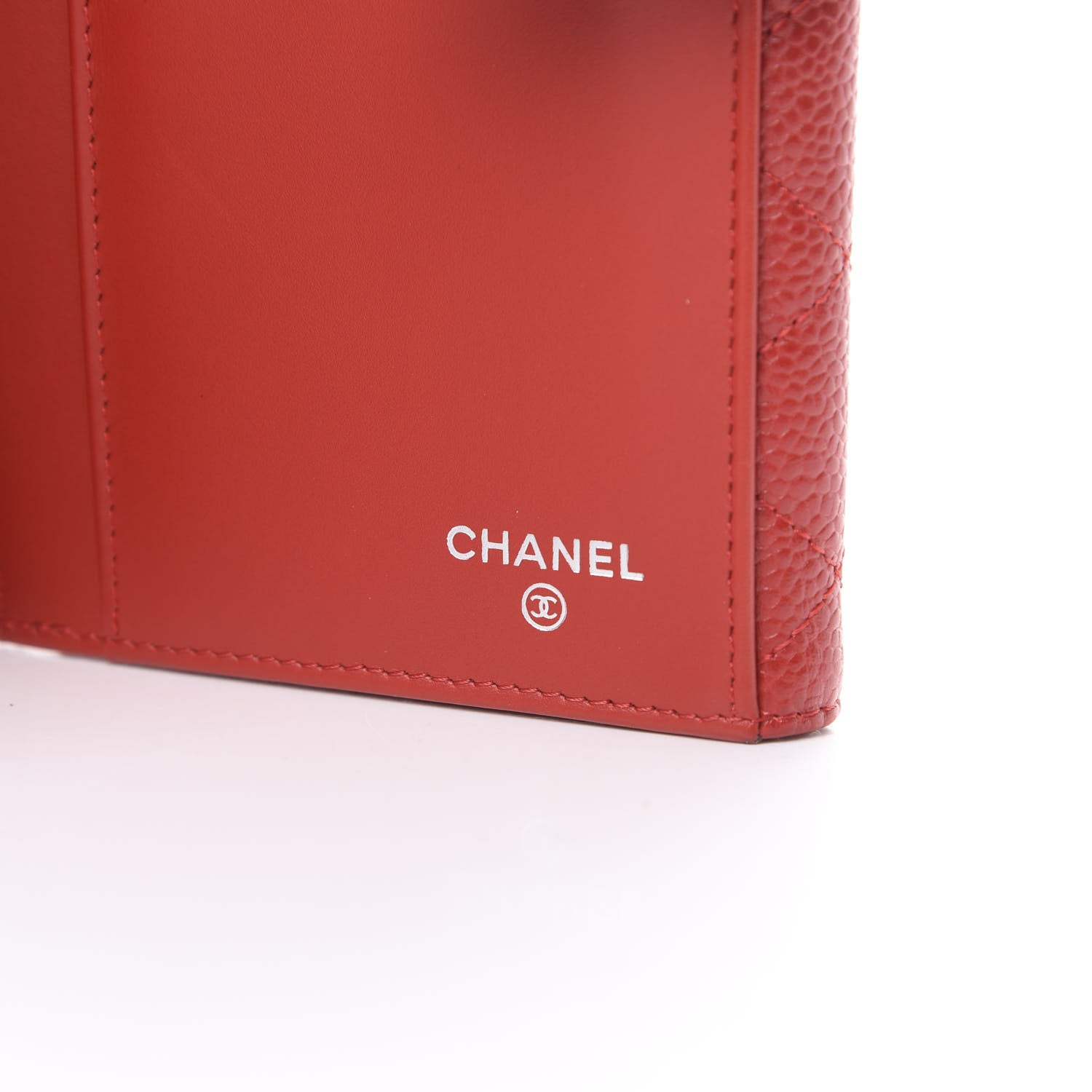 Chanel Caviar Quilted CC Long Double Wallet Red 6 of 11
