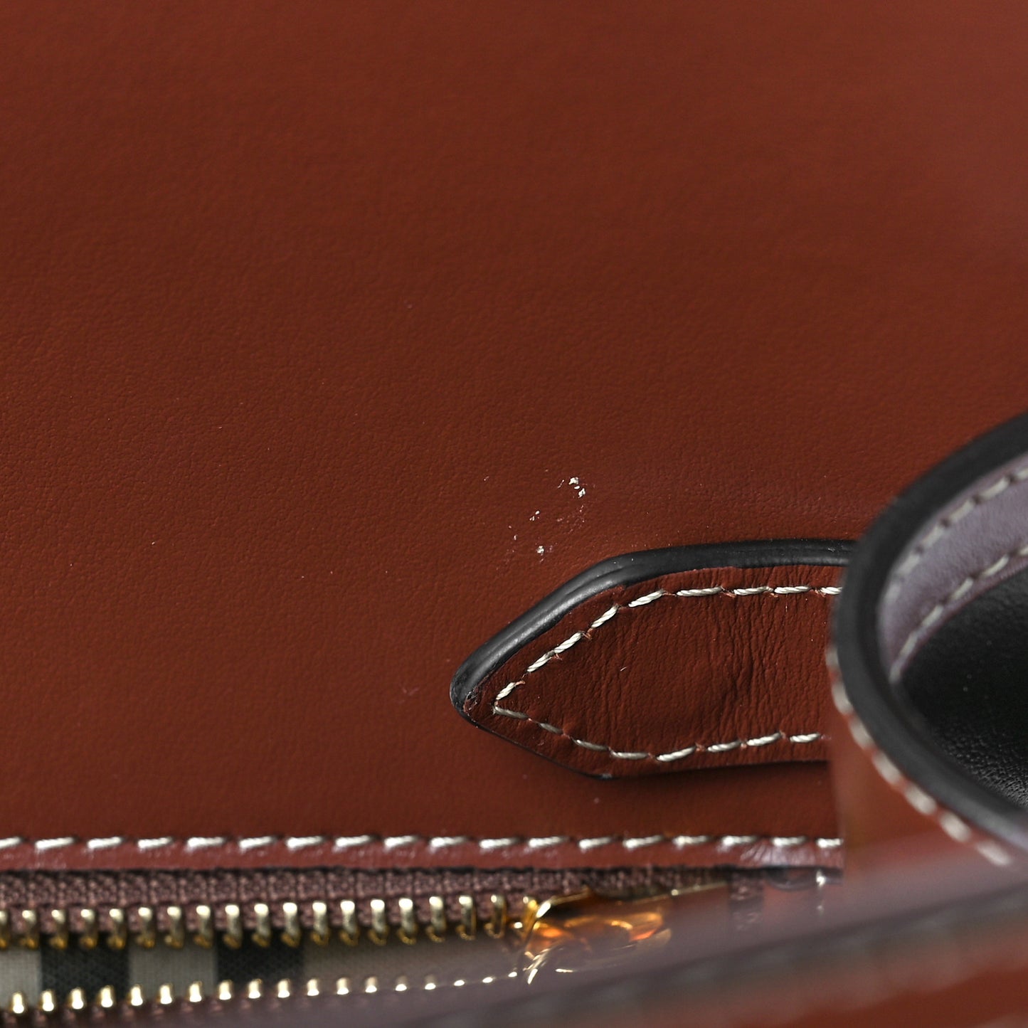 Calfskin Vintage Check Medium Two Handle Title Bag Black