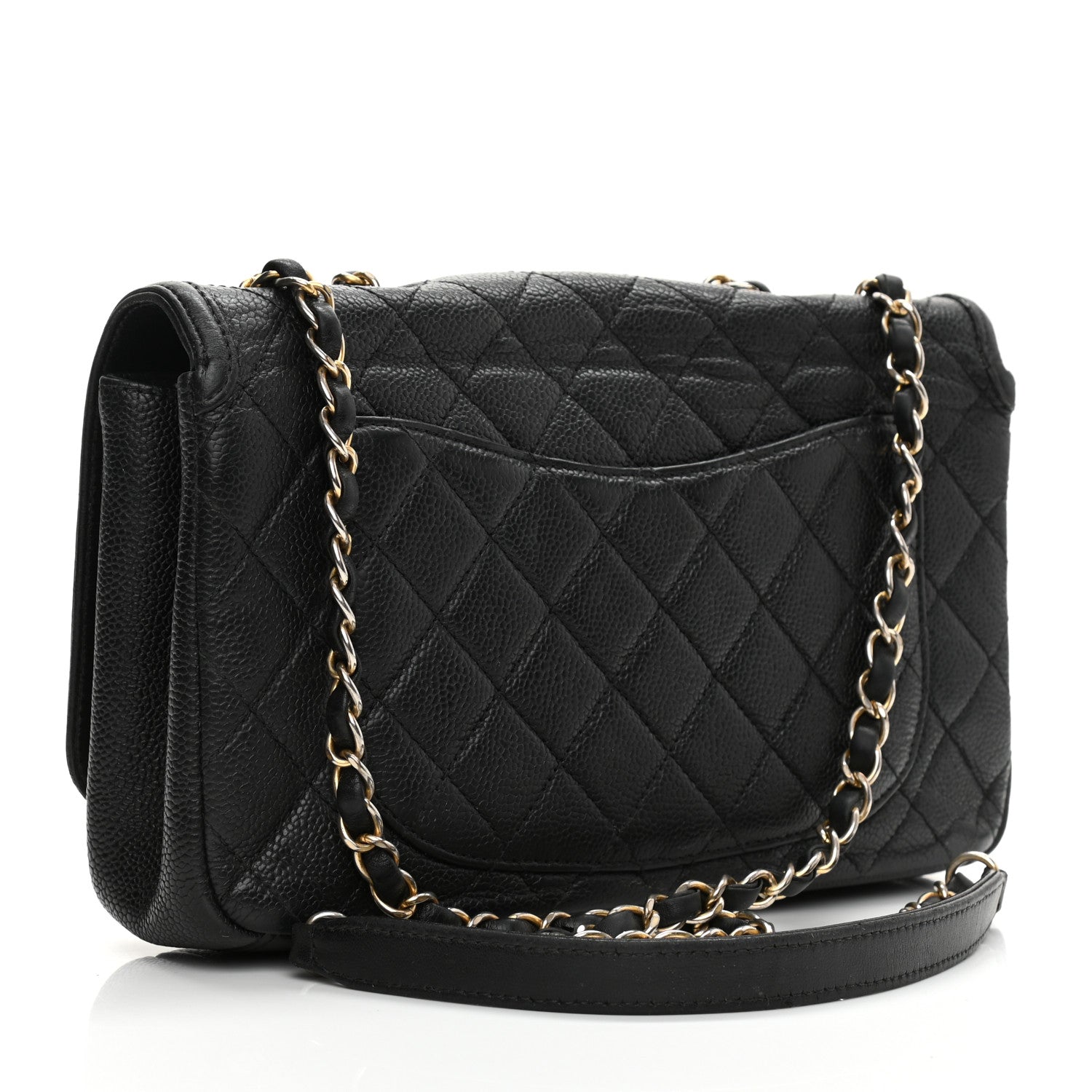 Chanel Caviar Quilted Medium CC Filigree Flap Black 3 of 15