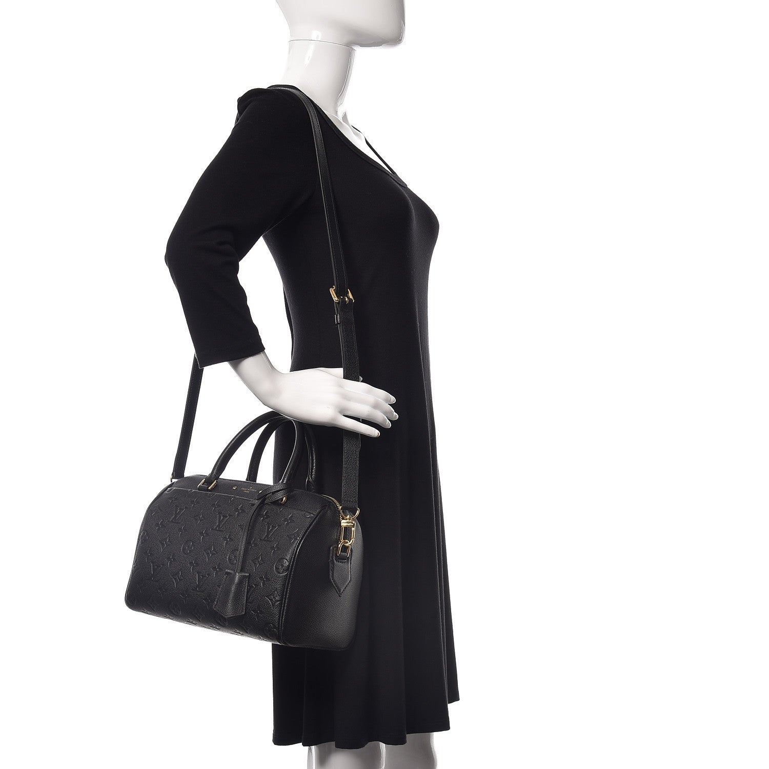 Louis Vuitton Empreinte Speedy Bandouliere 25 NM Black 2 of 10