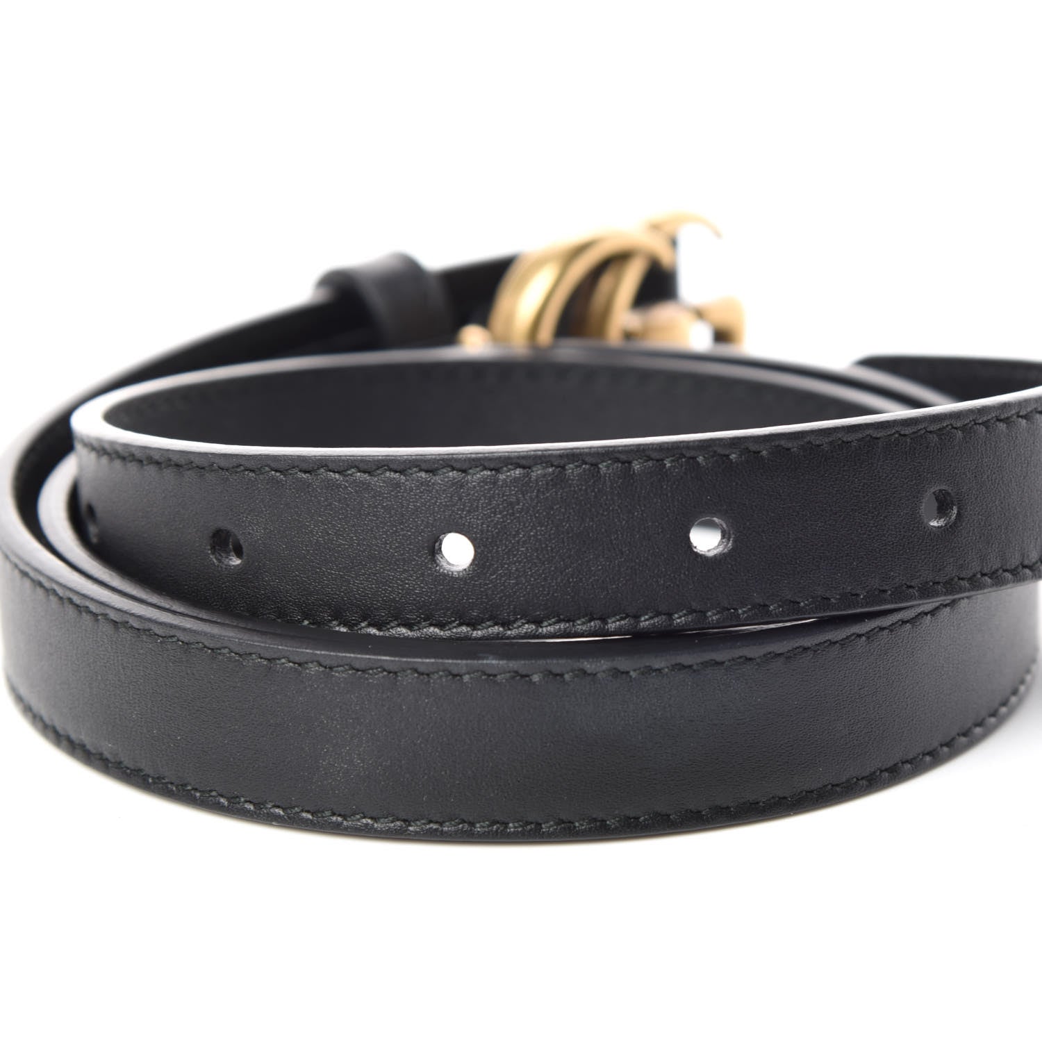Gucci Calfskin Double G 20mm Belt 85 34 Black 5 of 6