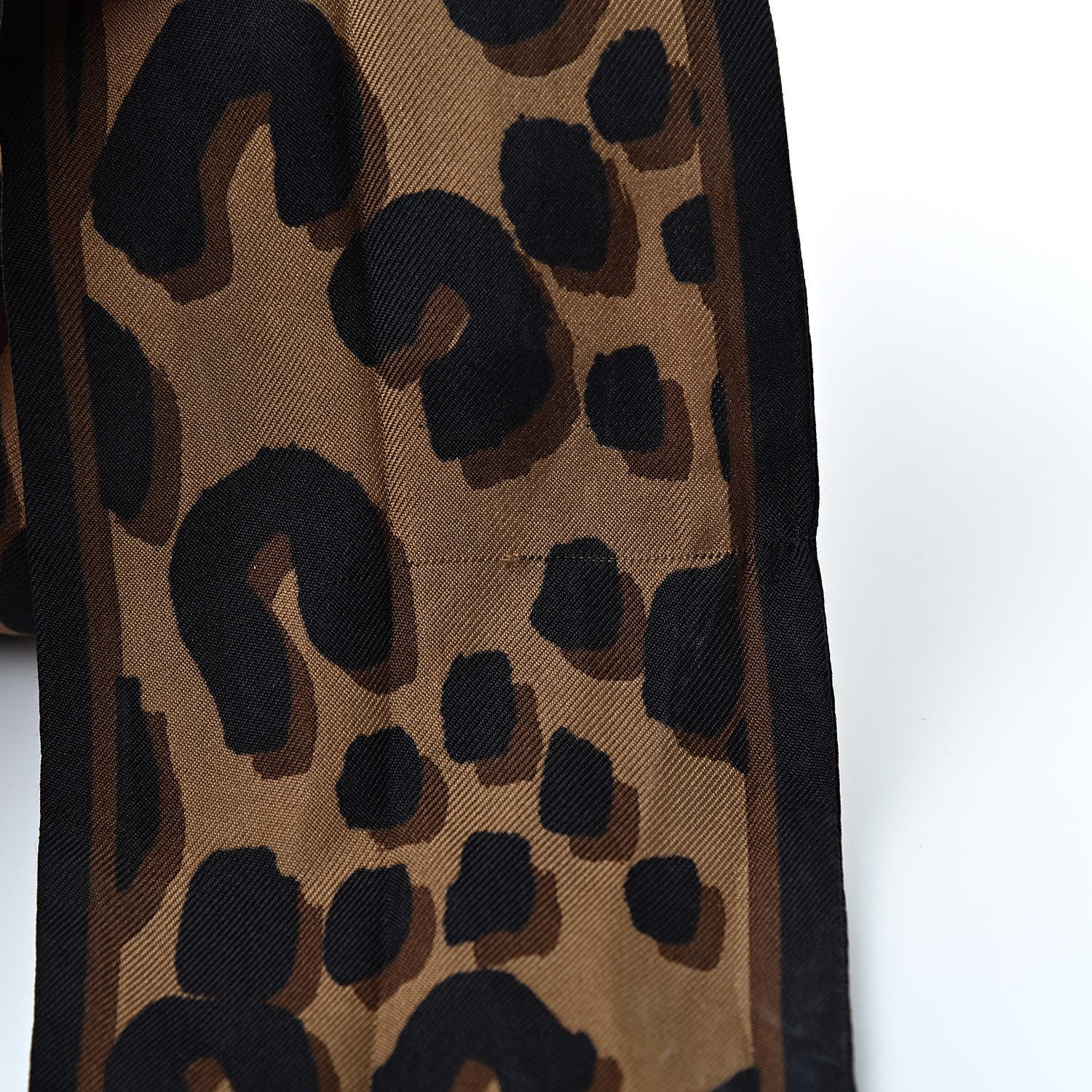 Louis Vuitton Silk Leopard Bandeau Scarf Marron 5 of 7