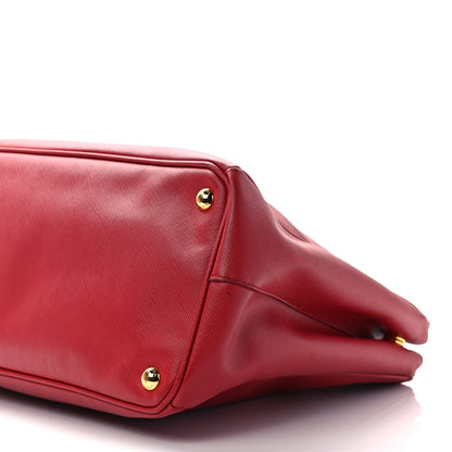Prada Saffiano Lux Large Galleria Double Zip Tote Fuoco 9 of 11