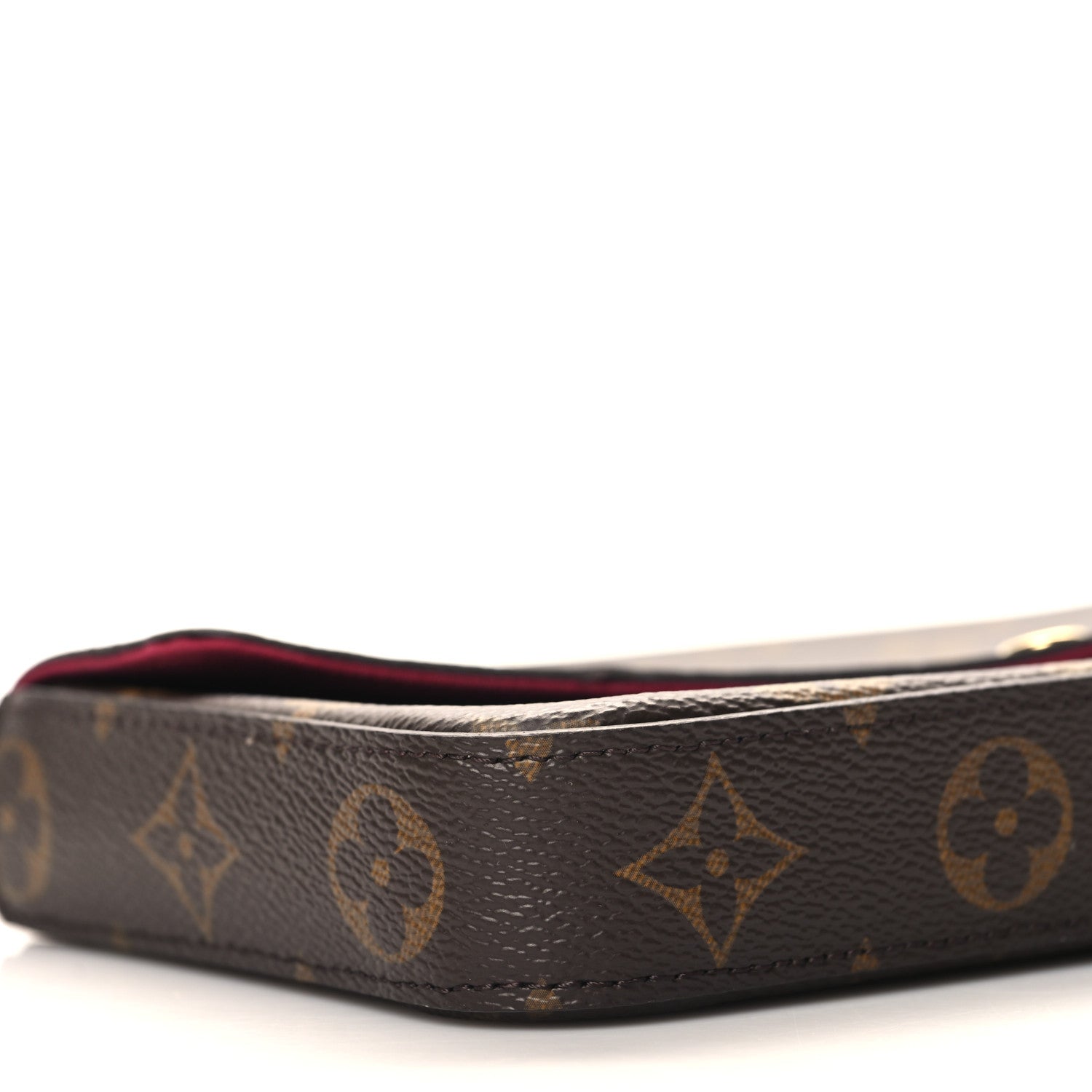 Louis Vuitton Monogram Pochette Felicie Chain Wallet Fuchsia 9 of 10