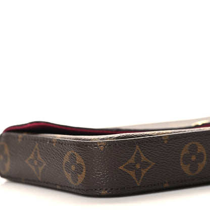 Louis Vuitton Monogram Pochette Felicie Chain Wallet Fuchsia 9 of 10