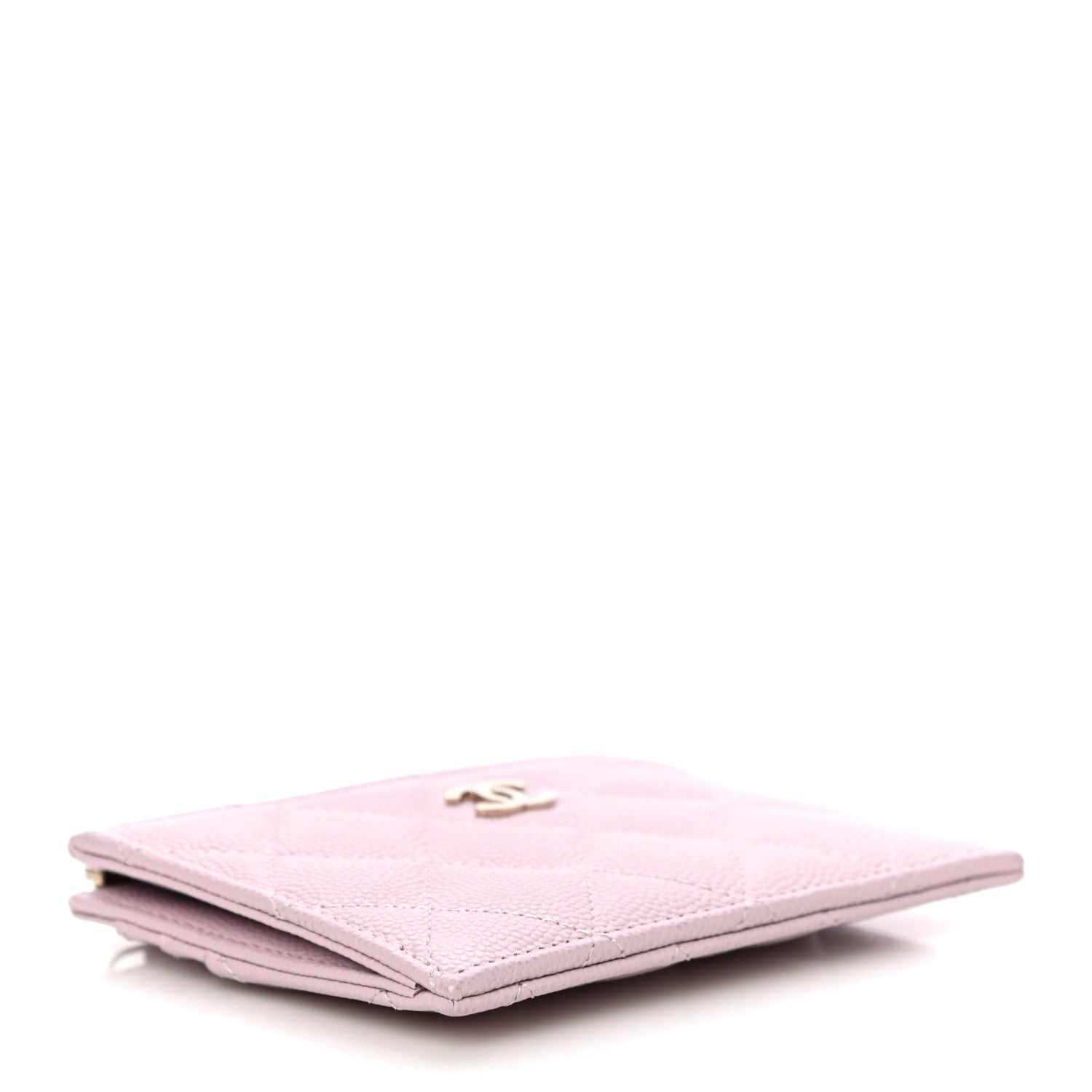 Chanel Caviar Quilted CC Zip Card Holder Light Pink 4 of 14
