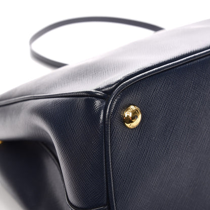 Prada Saffiano Small Galleria Double Zip Tote Baltico 11 of 12
