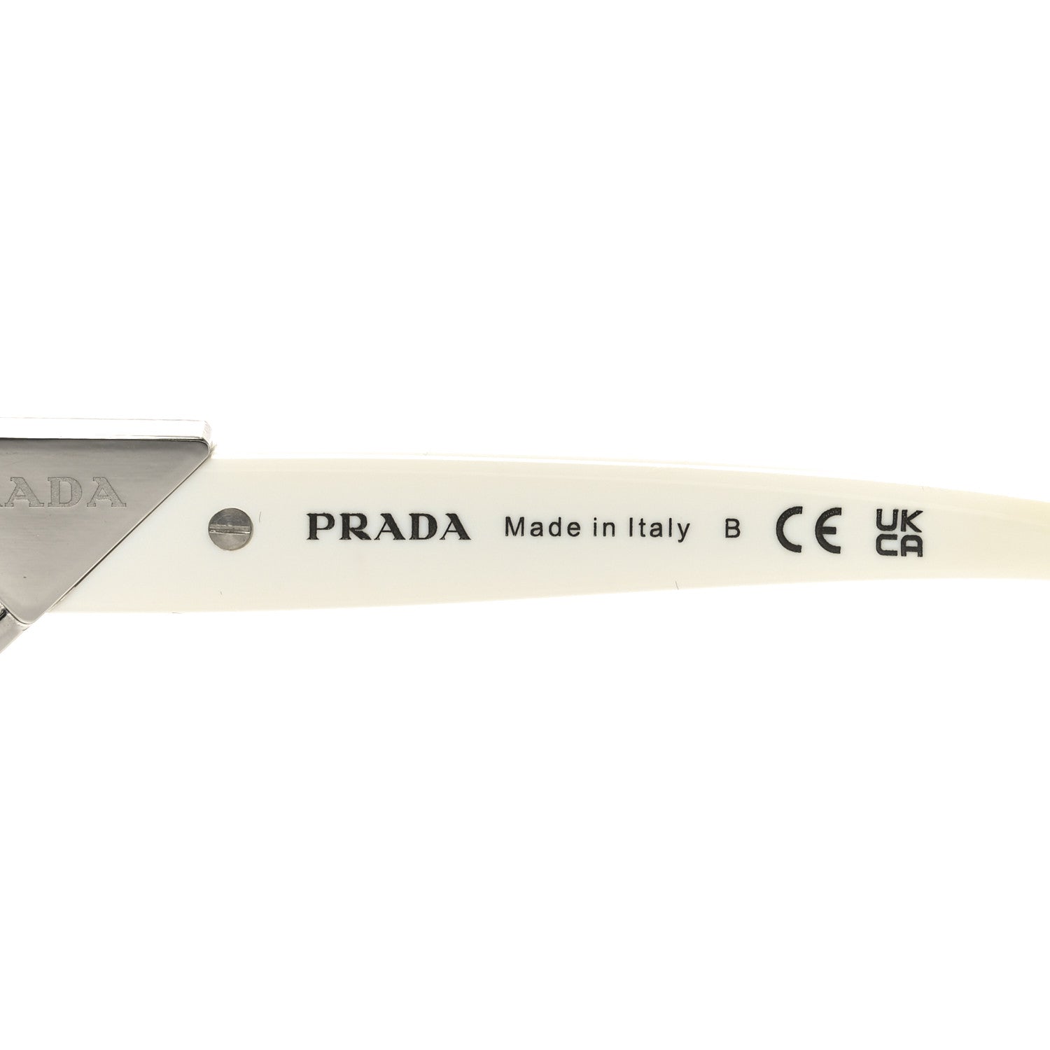 Prada Triangle Sunglasses SPR 21Y Black White 5 of 7