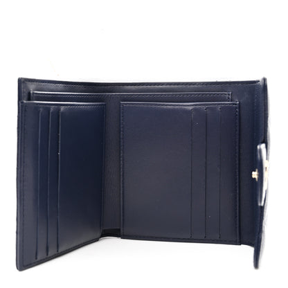Chanel Caviar Quilted Compact Flap Wallet Navy 5 of 8