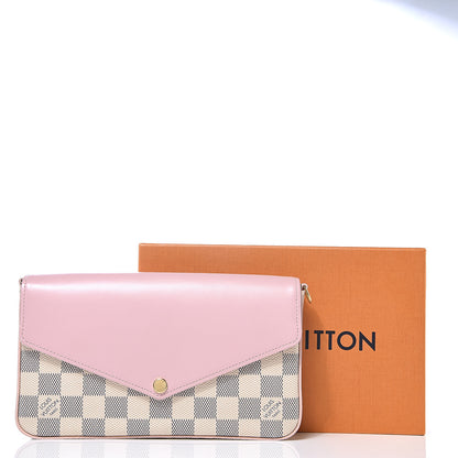Louis Vuitton Damier Azur Calfskin Pochette Felicie Eau de Rose 6 of 6