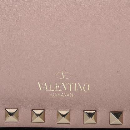 Valentino Garavani Vitello Rockstud Shoulder Flap Bag Poudre 7 of 7