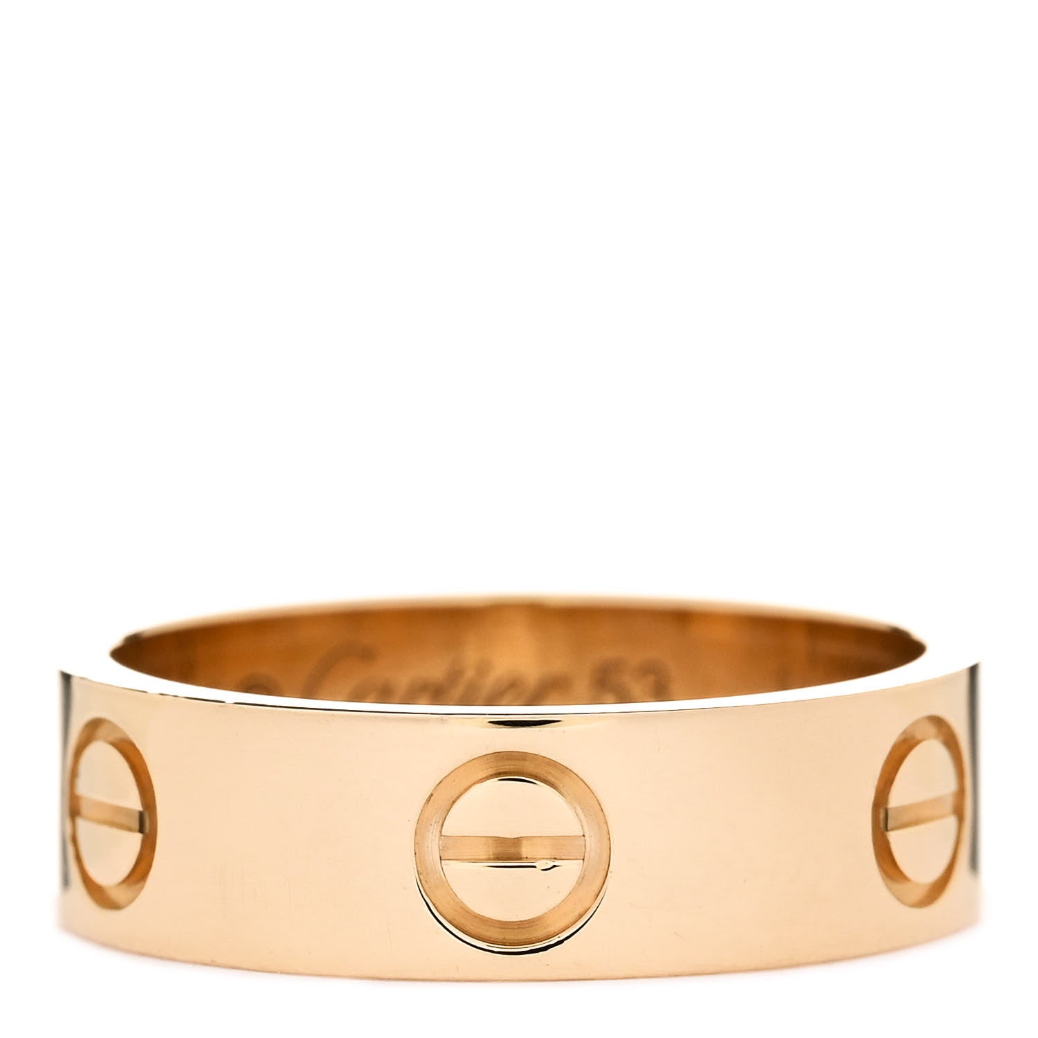Cartier 18K Yellow Gold 5.5mm LOVE Ring 53 6.5 1 of 6