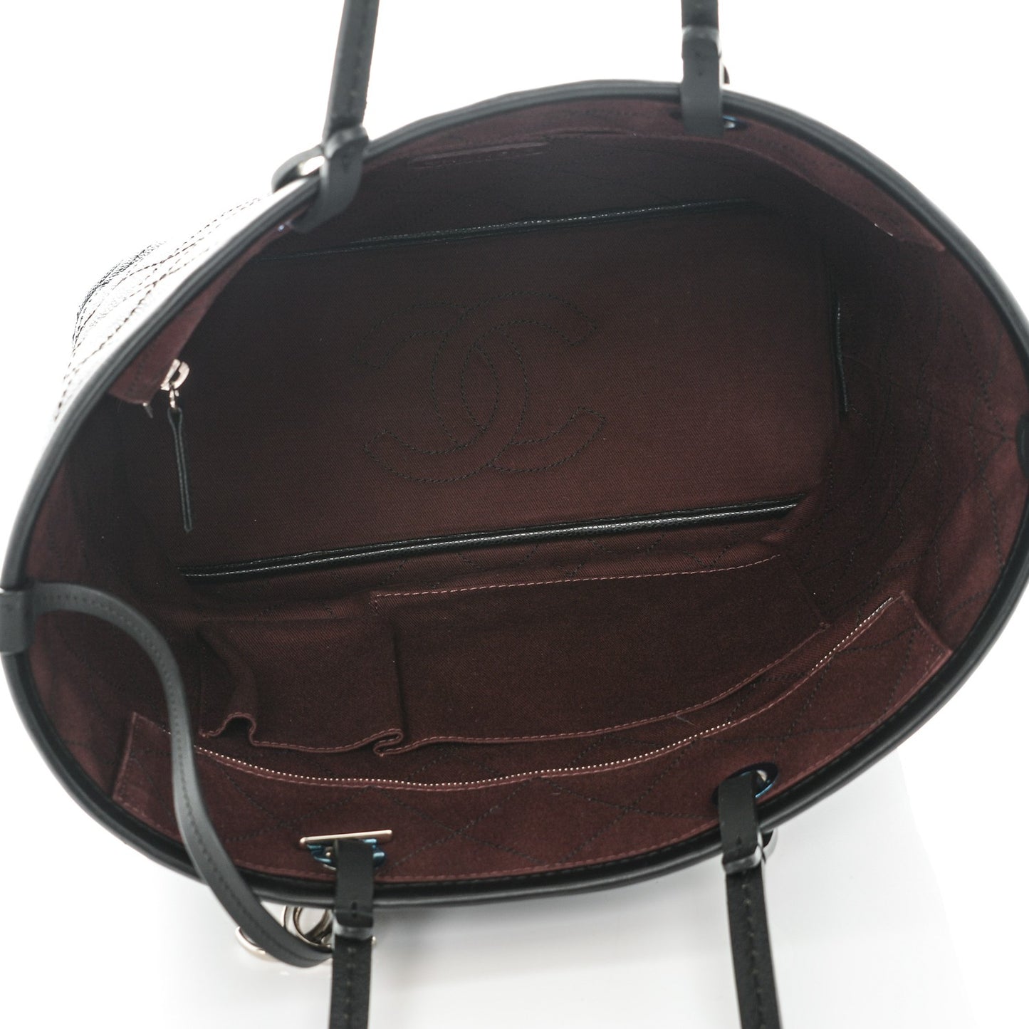 Grained Calfskin Shopping Fever Tote Black