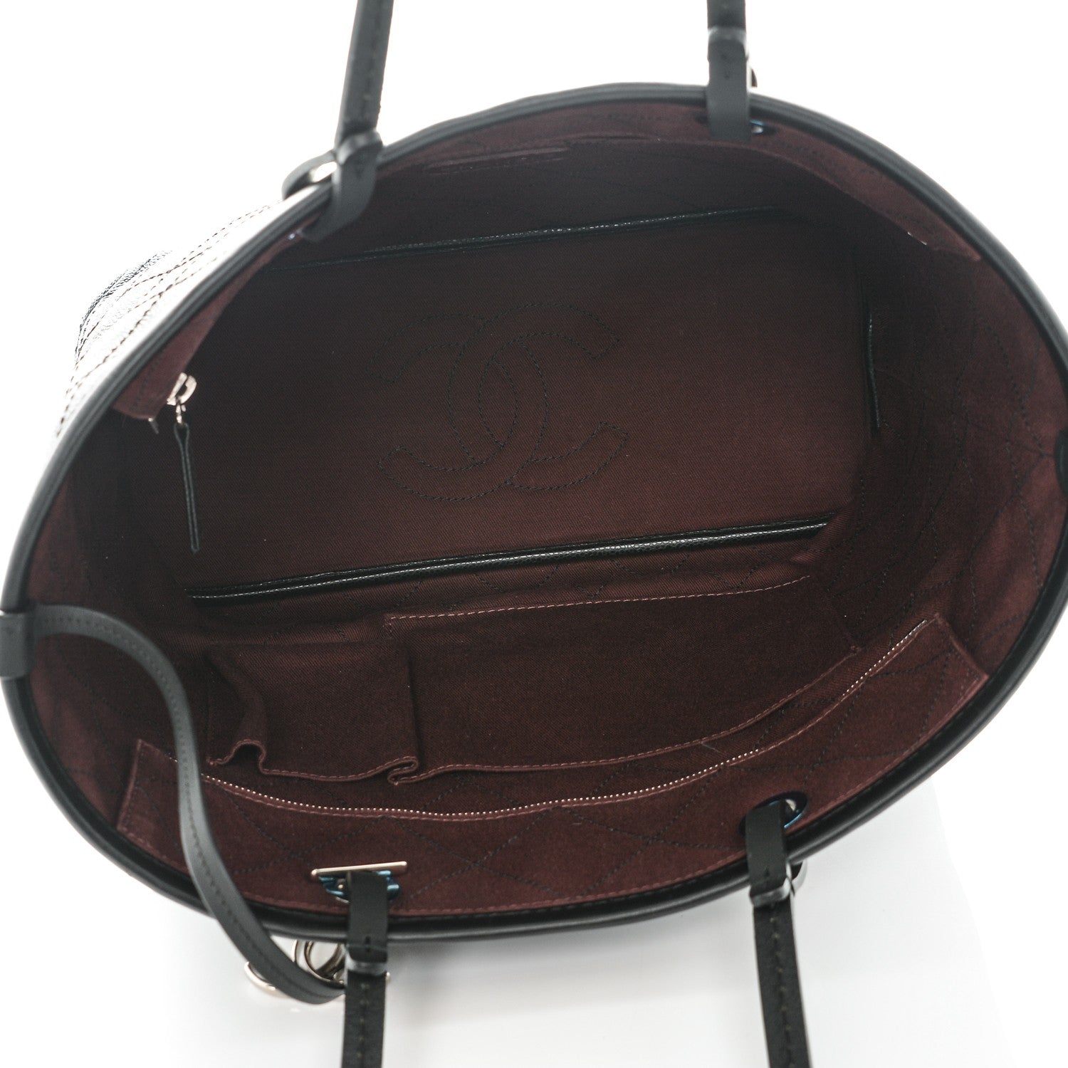 Chanel Grained Calfskin Shopping Fever Tote Black 6 of 9
