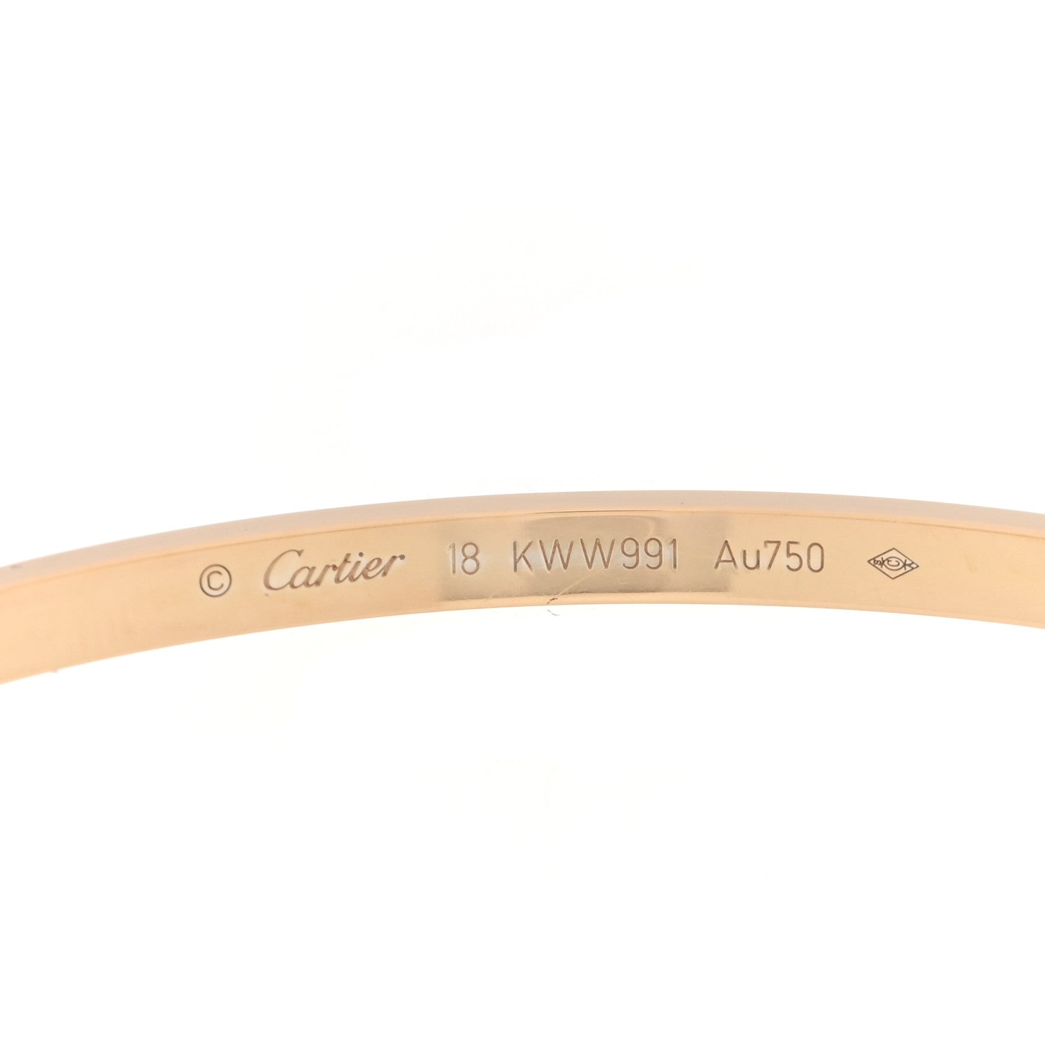 Cartier 18K Yellow Gold Small LOVE Bracelet 18 6 of 7