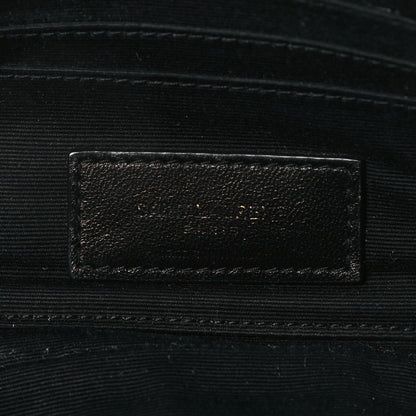 Saint Laurent Grained Lambskin Quilted Mini Becky Double Zip Bag Dark Beige 4 of 11