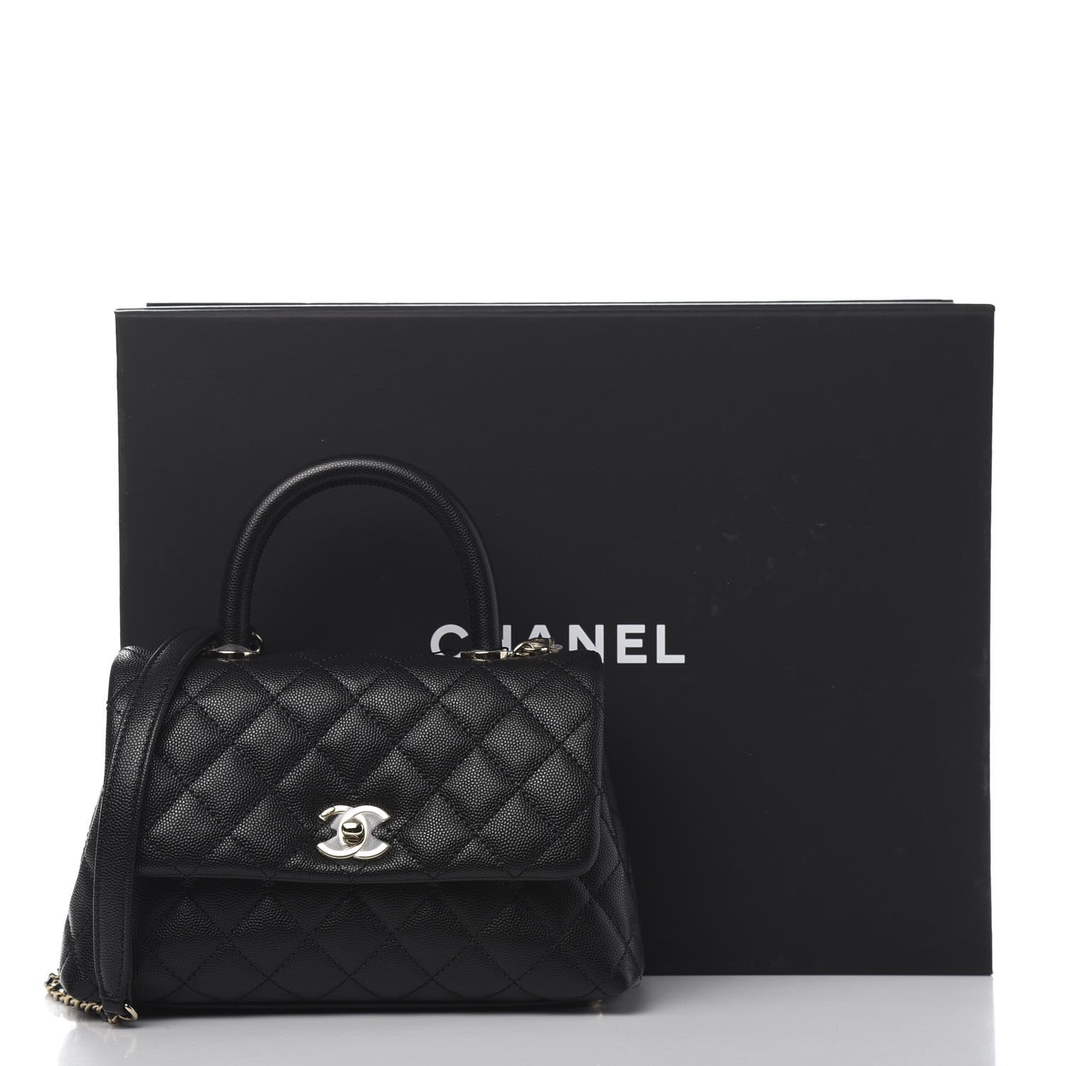 Chanel Caviar Quilted Mini Coco Handle Flap Black 11 of 11
