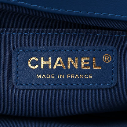 Chanel Lambskin Quilted Medium Boy Flap Blue 6 of 10