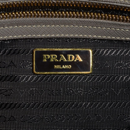 Prada Saffiano Lux Mini Double Zip Tote Argilla 8 of 10