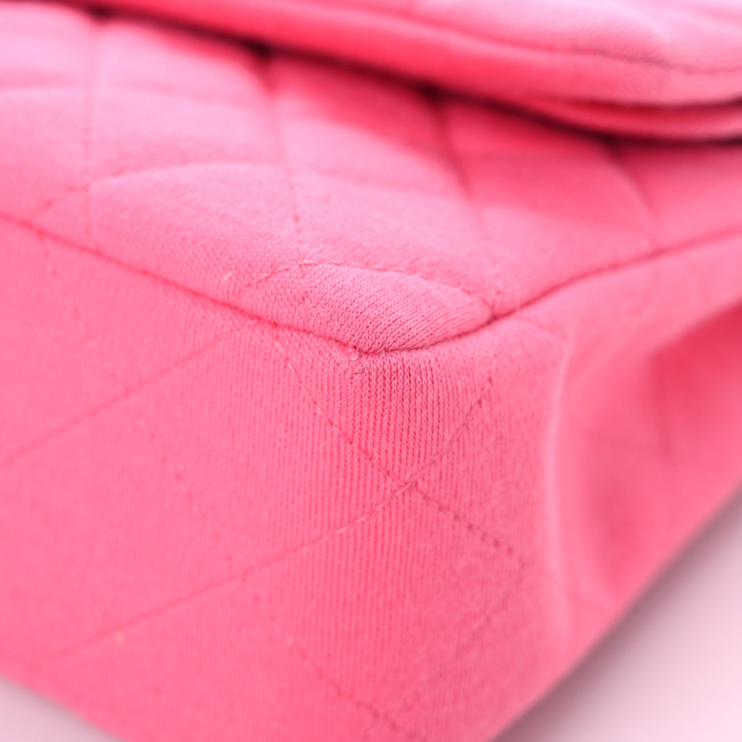 Jersey Quilted Medium Double Flap Dark Pink