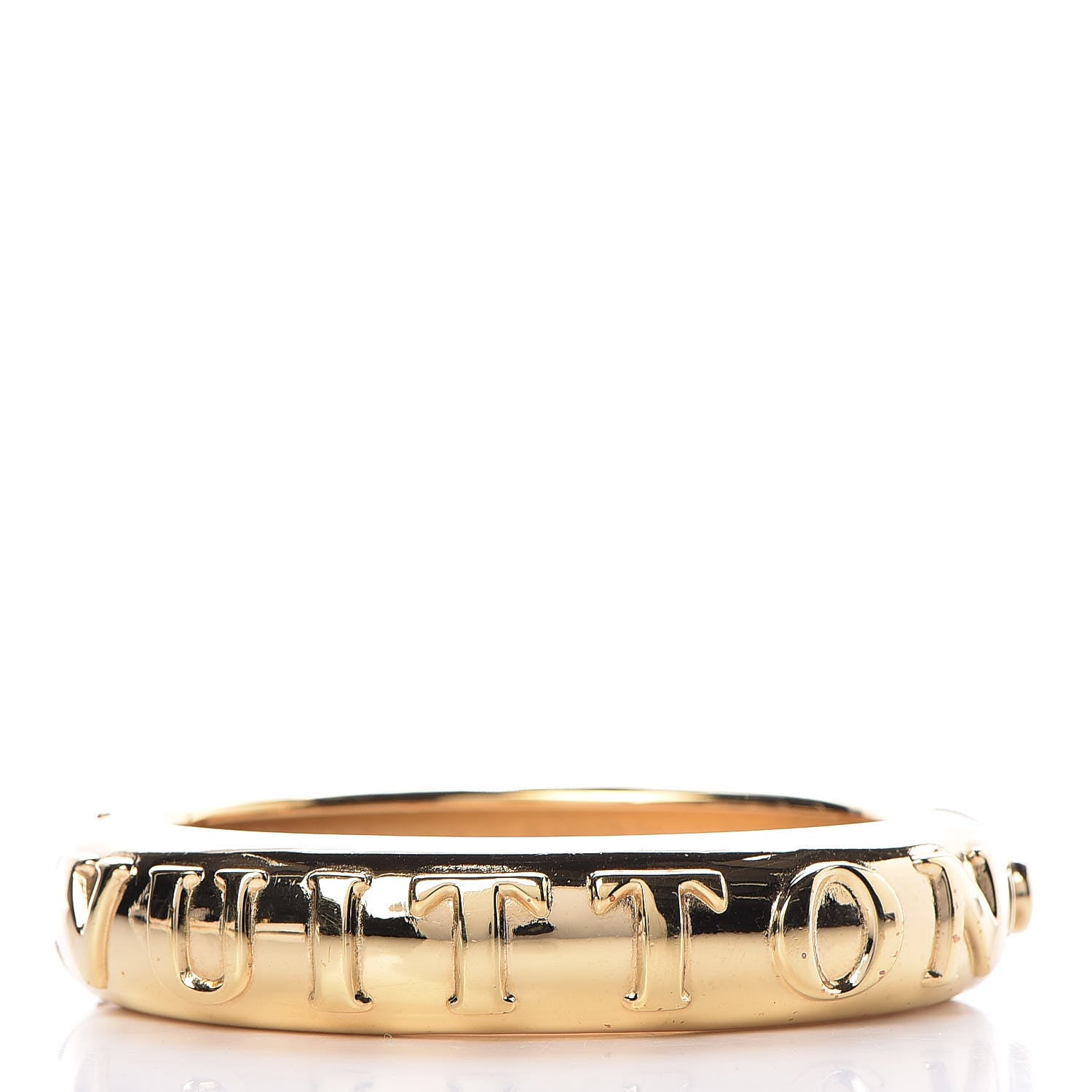 Louis Vuitton Brass Family Bangle Bracelet M Gold 3 of 8