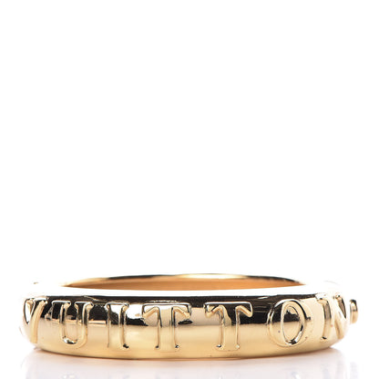 Louis Vuitton Brass Family Bangle Bracelet M Gold 3 of 8